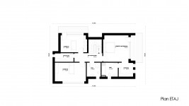 Proiect casa parter + etaj (180 mp) - Hermes